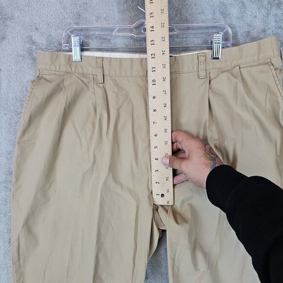 Vintage Polo Ralph Lauren Pants Mens 40X31 Beige Reverse Pleated Prospect Pant - Picture 8 of 10